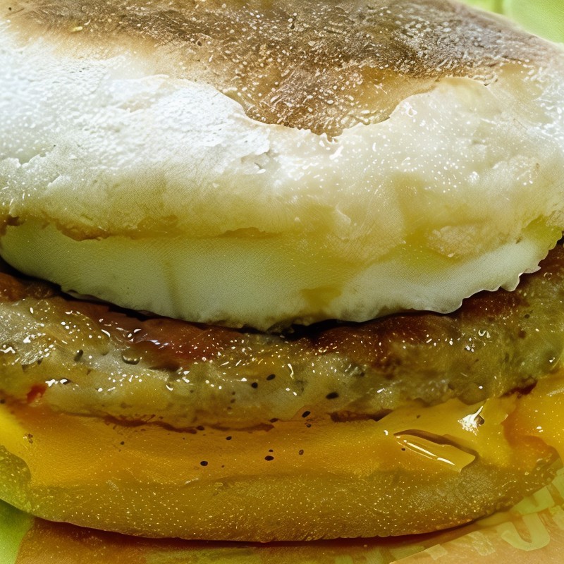 Макмаффин с яйцом и свиной котлетой