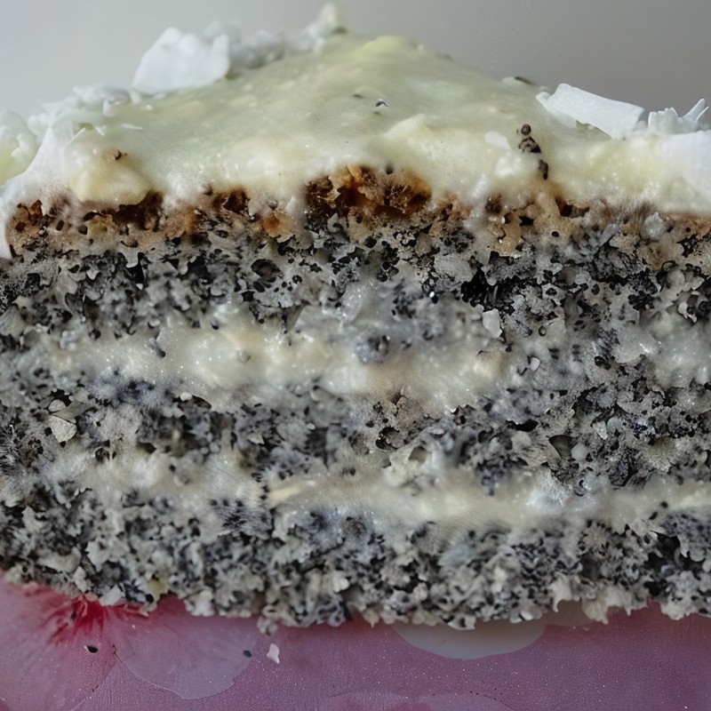 Маково-кокосовый торт