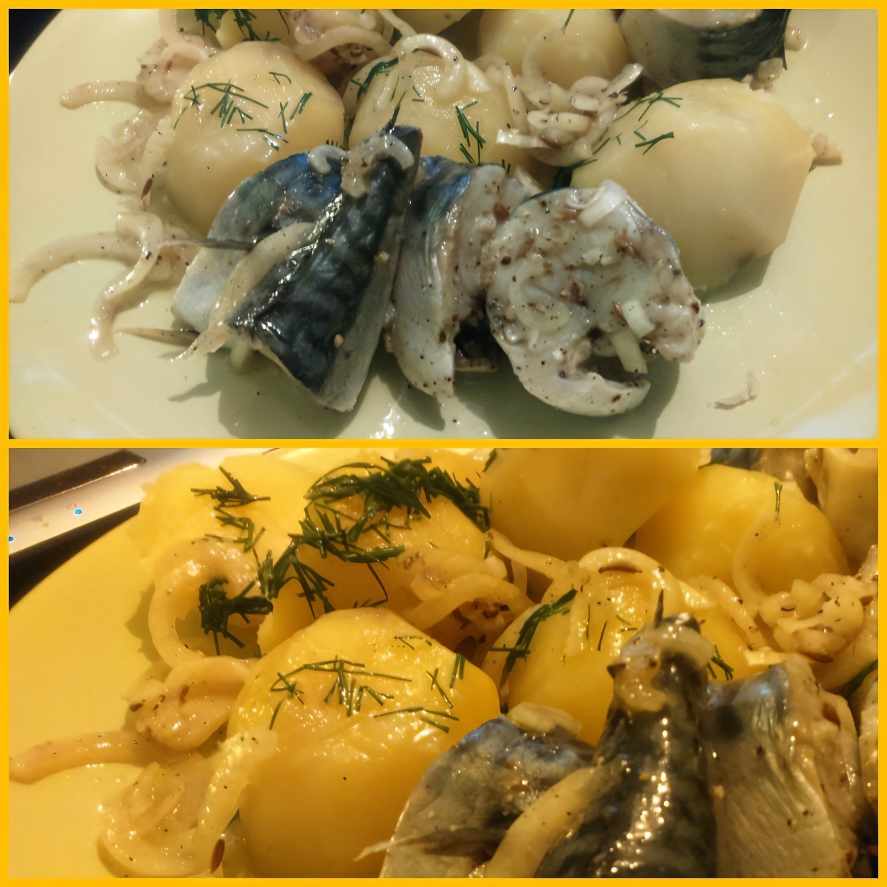 Маринованная скумбрия с ароматным маслом