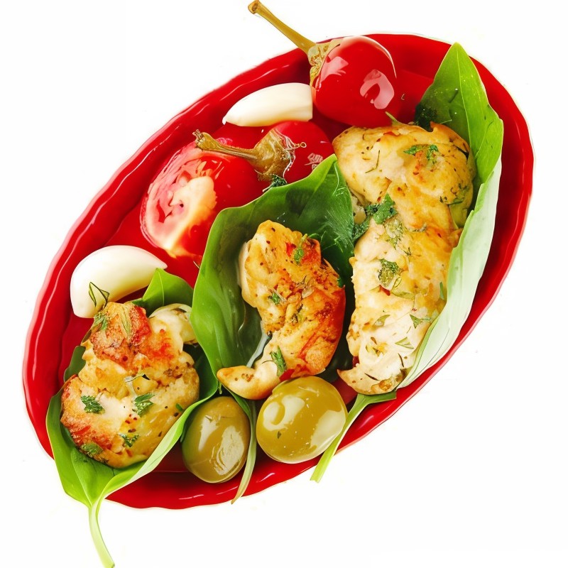 Маринованные куриные ломтики