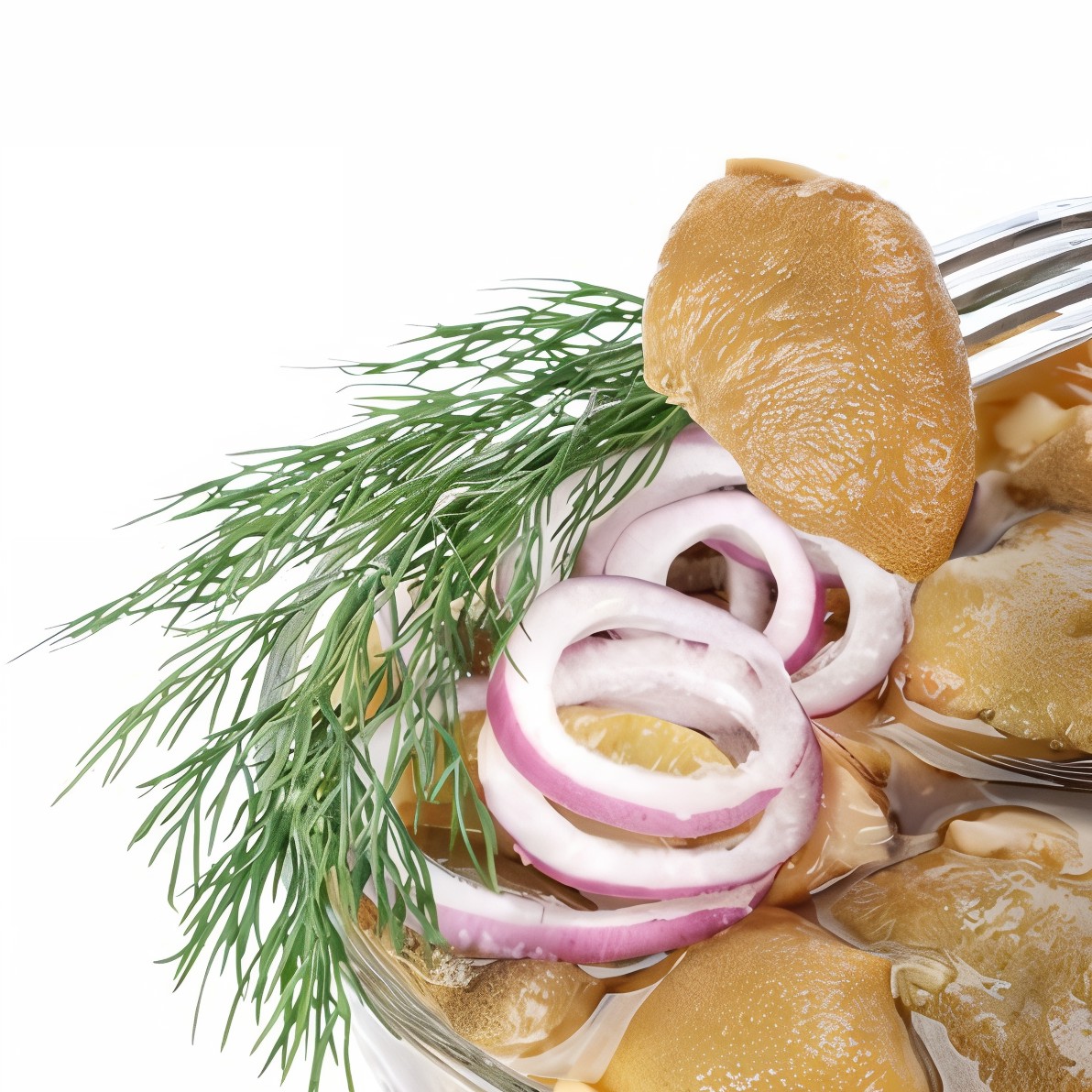 Маринованные шляпки шампиньонов с белом вине и фенхеле