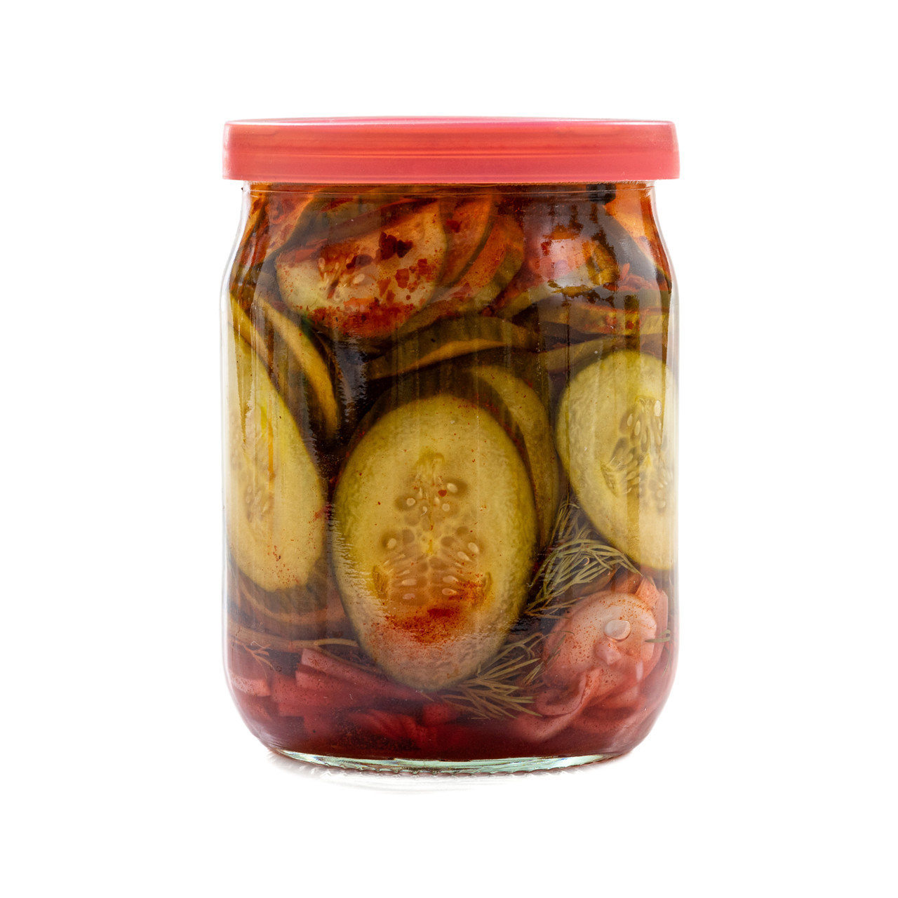 Маринованные огурцы колечками