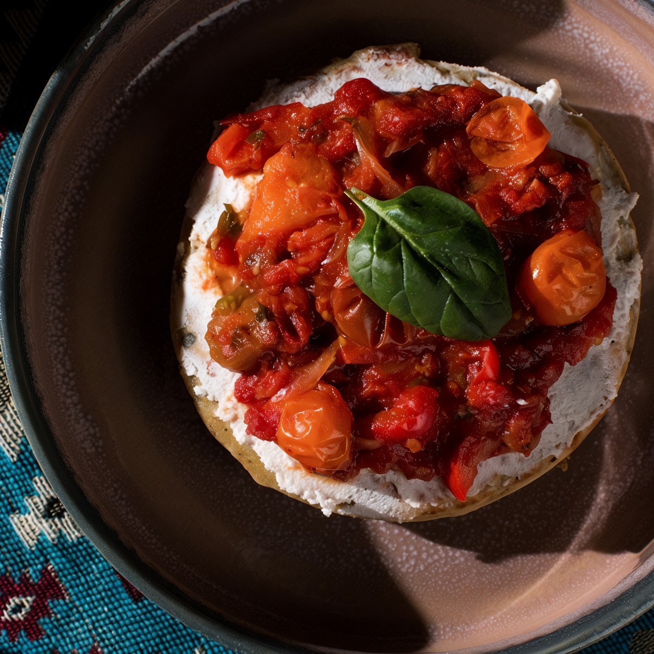 Марокканские блины с надуги и томатами