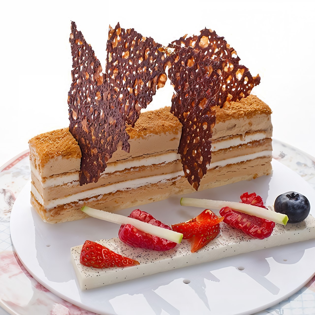 Медовичок со свежими ягодами