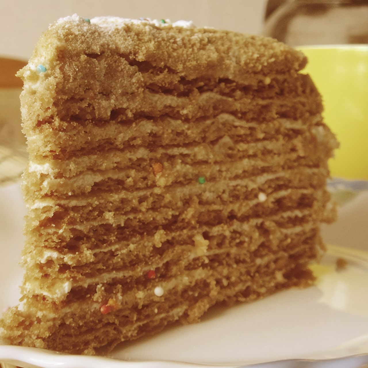 Медовый торт со кремом сливочным