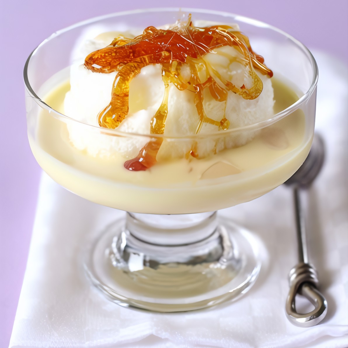 Меренги с нежным кремом и карамелью