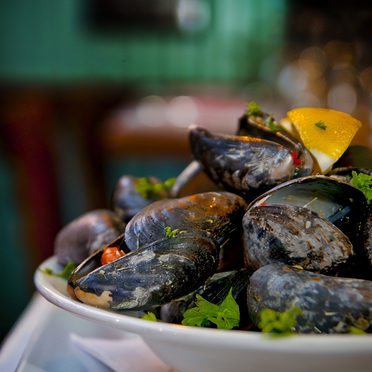 Мидии с сыром