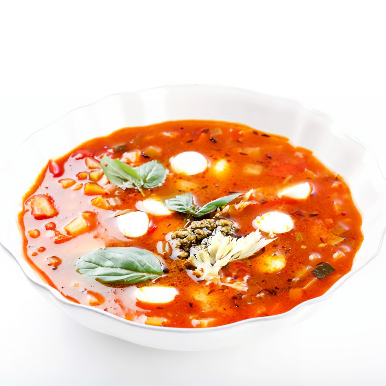 Минестроне с мини-моцареллой