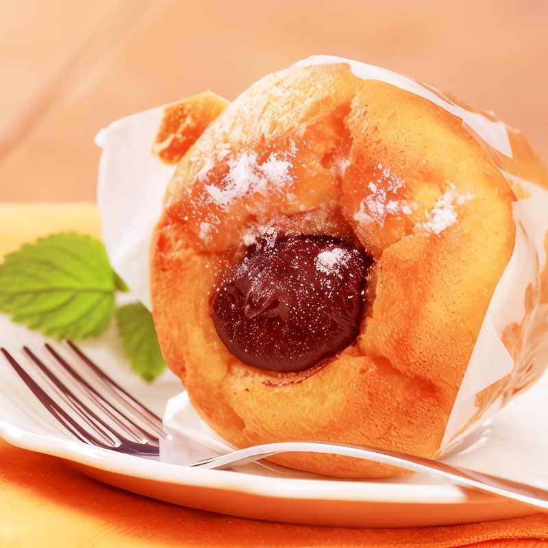 Мини-кексы с мусковадо и печеными сливами