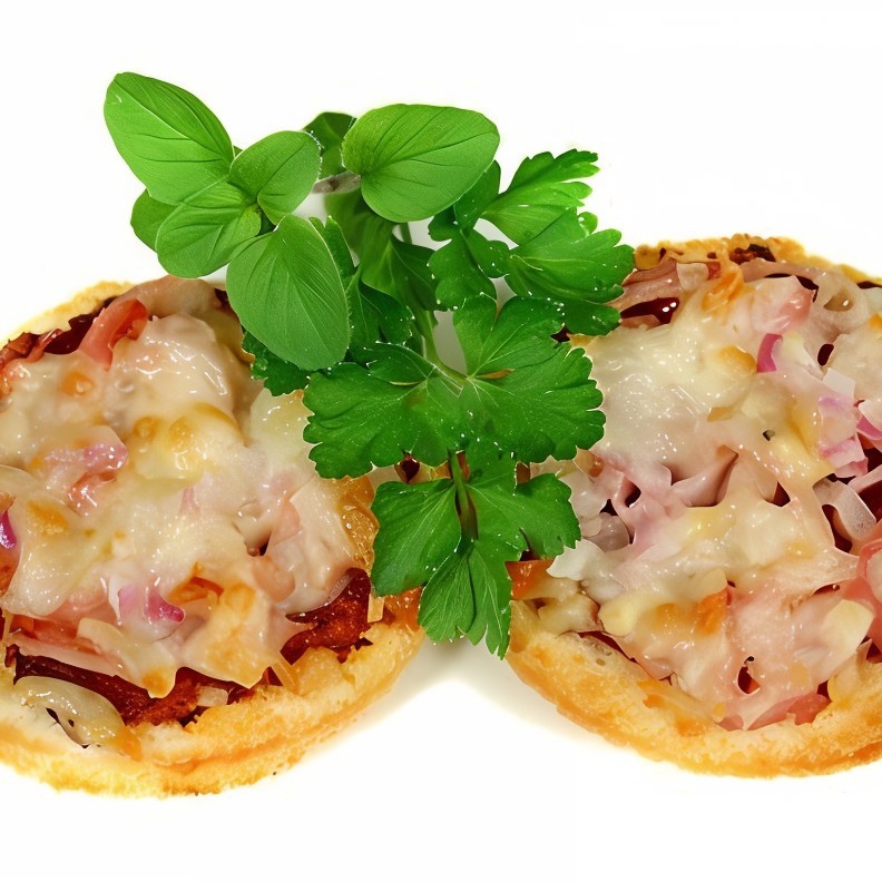 Мини-пиццы с ветчиной