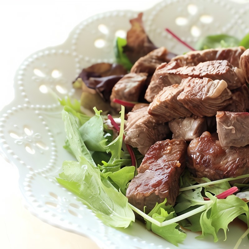 Мини-стейки из говядины  с мирином по-японски