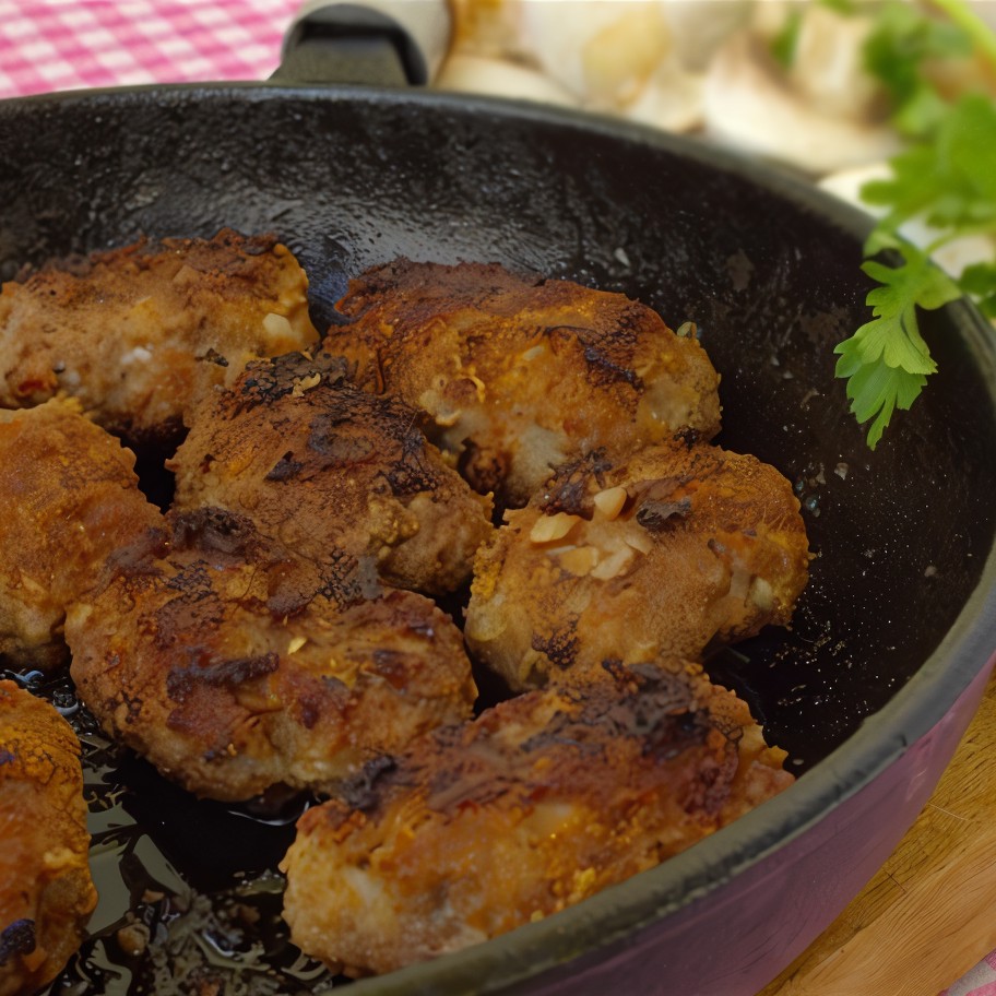 Мясные котлеты в сухарях