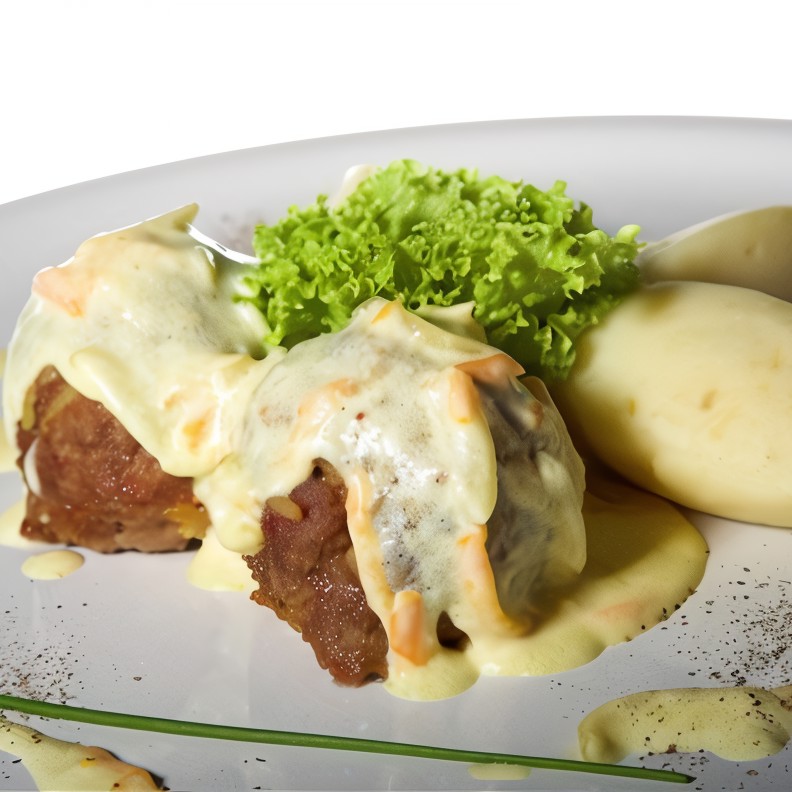 Мясные шарики в сырном соусе