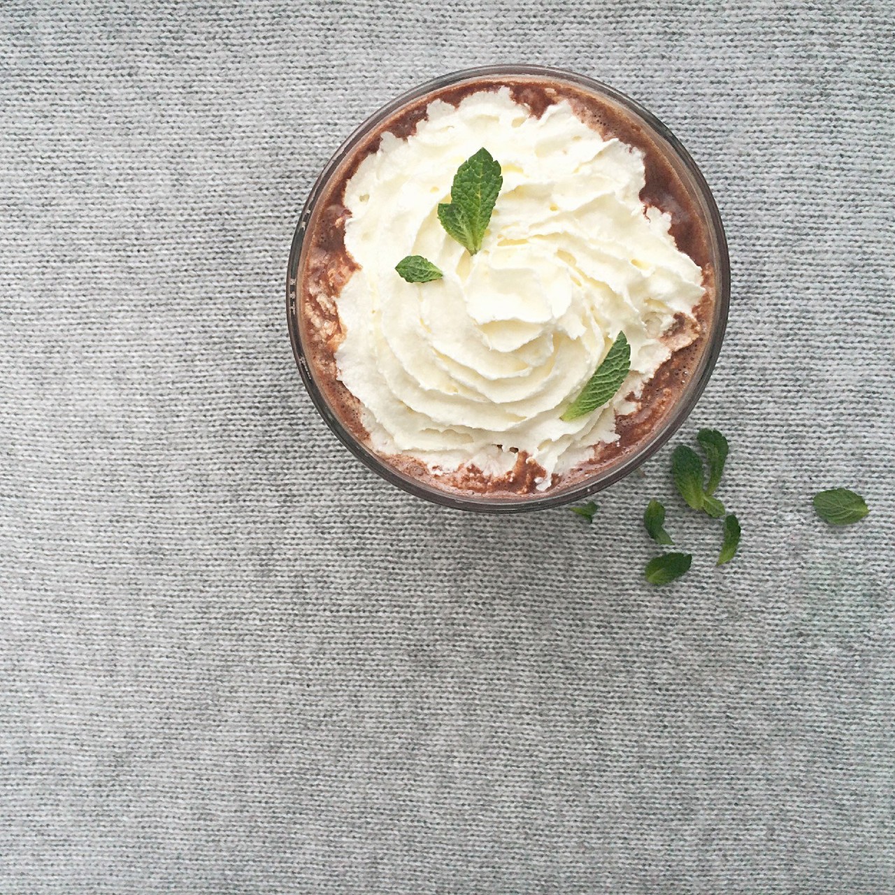 Мятный горячий шоколад