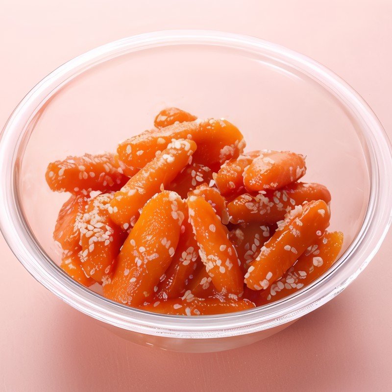 Молодая морковь с кунжутом