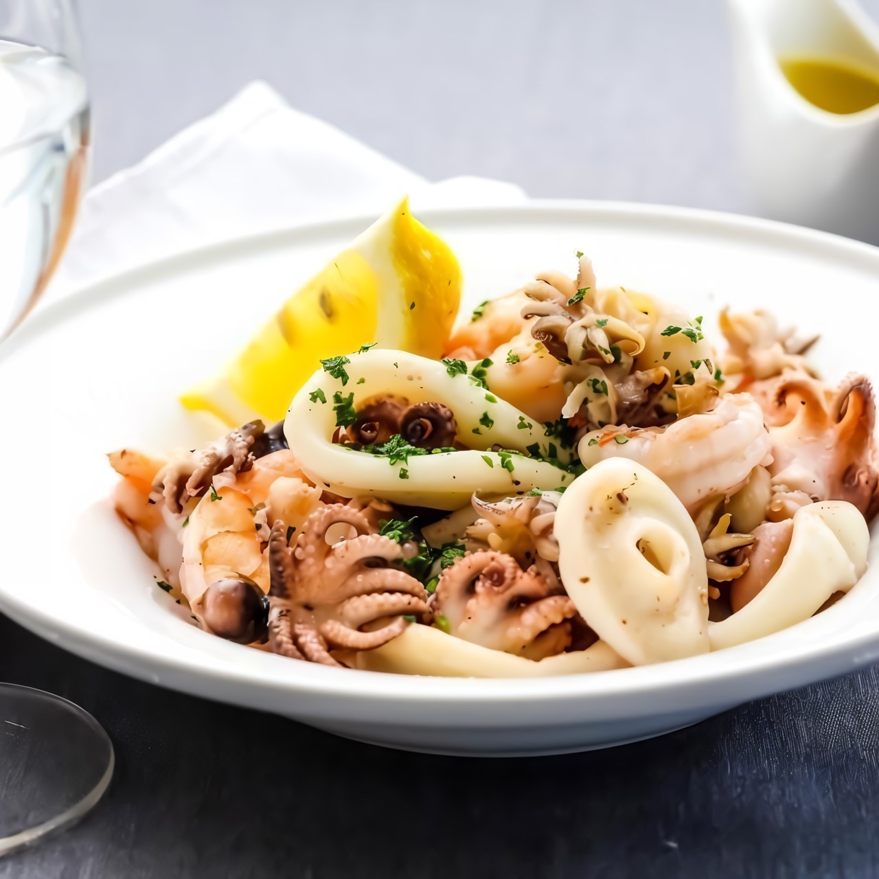 Морепродукты на гриле