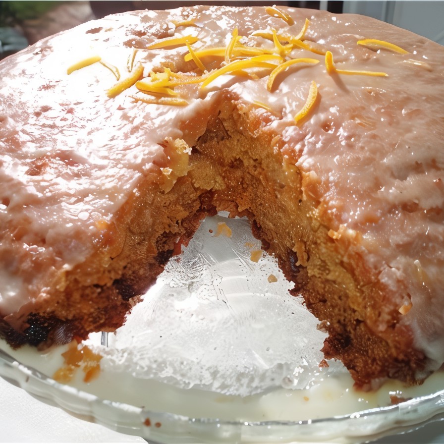 Морковный пирог с глазурью