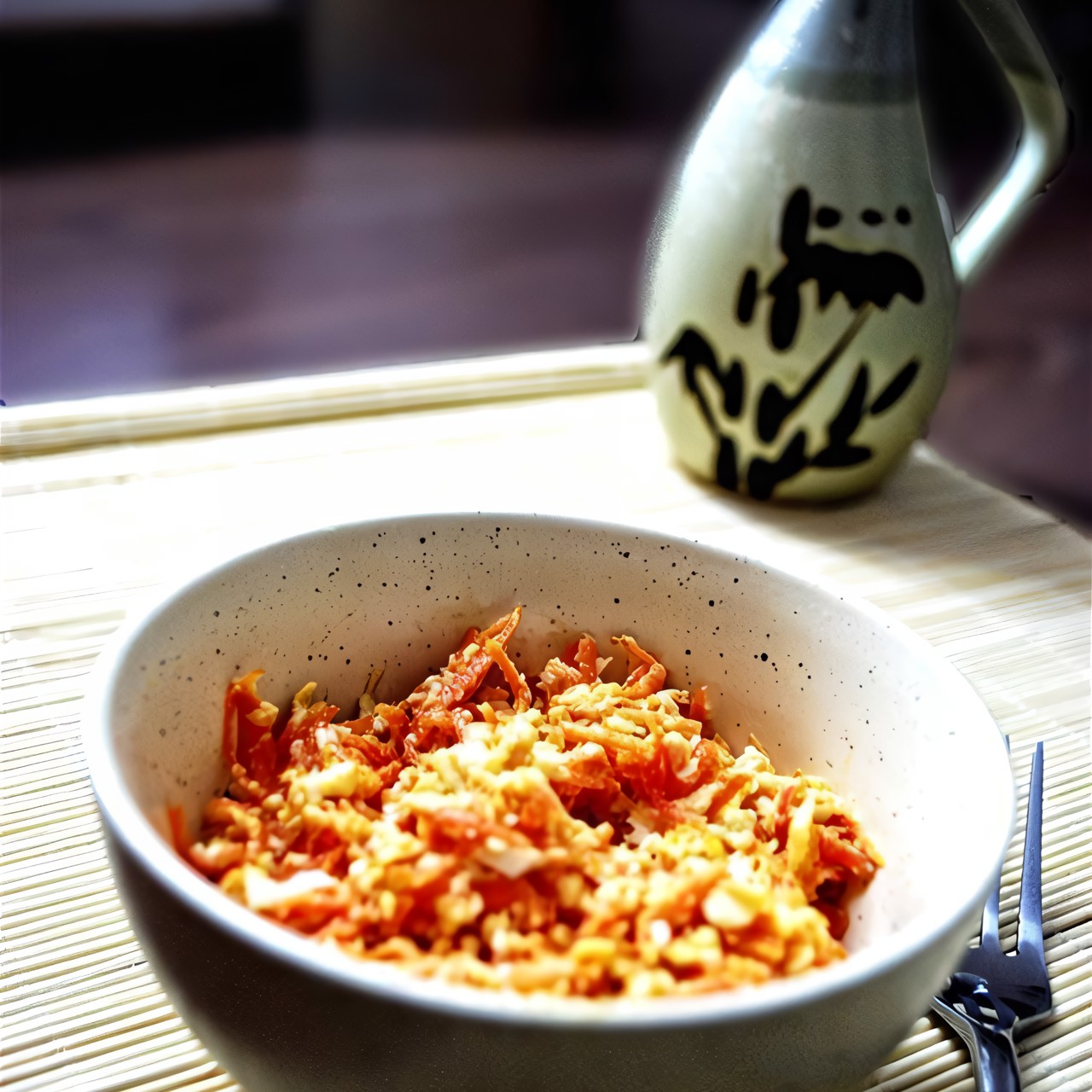 Морковный салат с крабовыми палочками