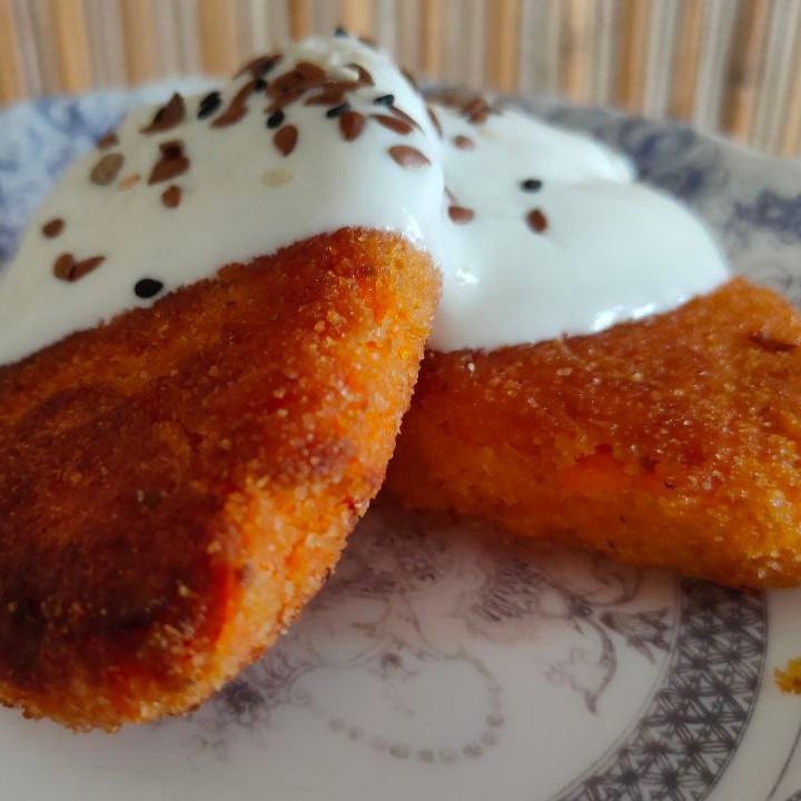 Морковные котлеты с нутовой мукой