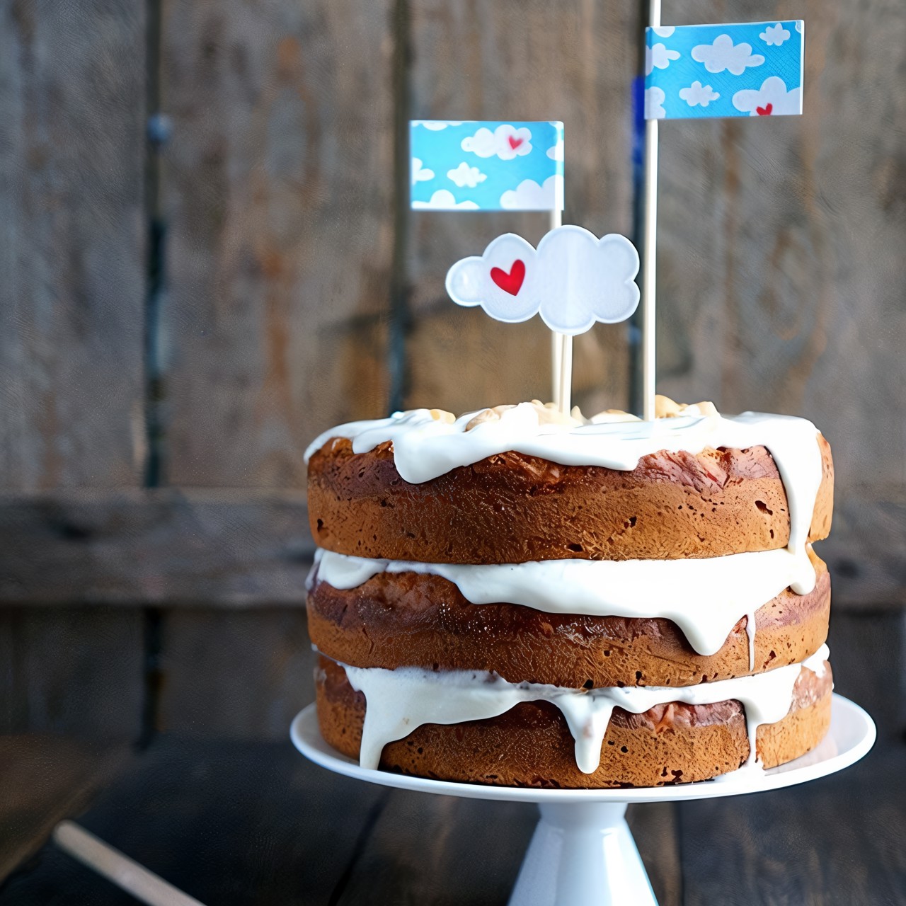 Морковный торт с орехами