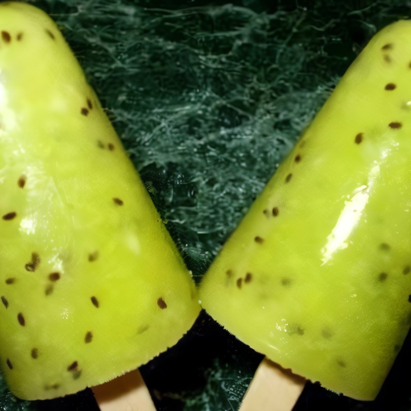 Мороженое из киви и апельсинов