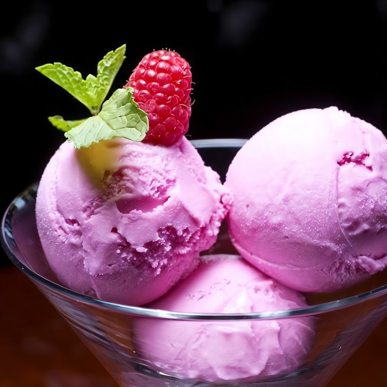 Мороженое с фиалками