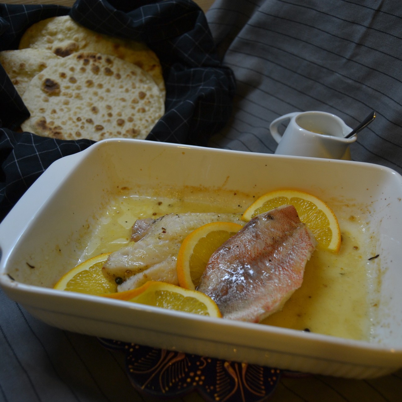 Морской окунь в медово-цитрусовой заправке