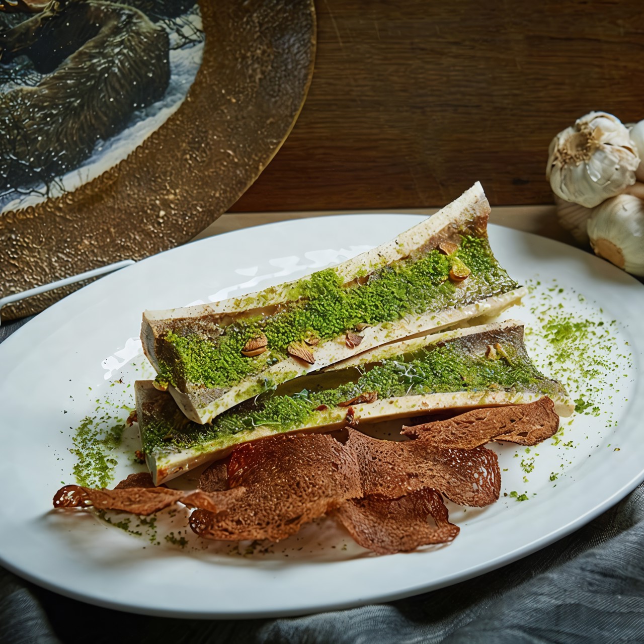 Мозговая косточка, запеченная с душистыми прованскими травами