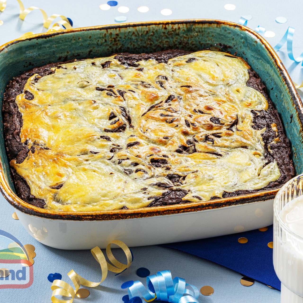 Мраморный брауни с творожным сыром