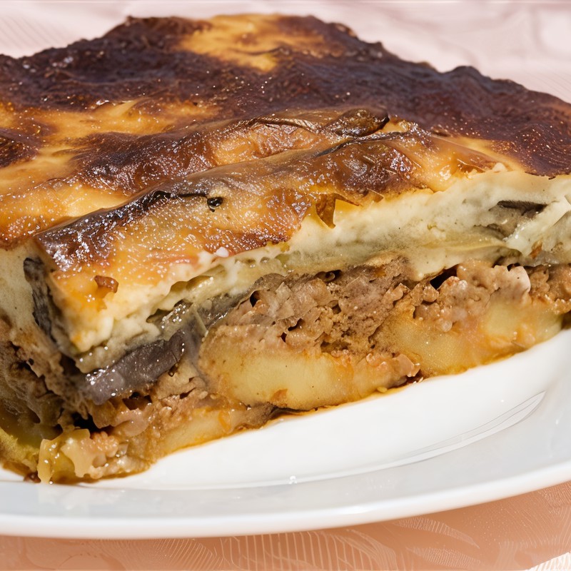 Мусака с баклажанами и говядиной