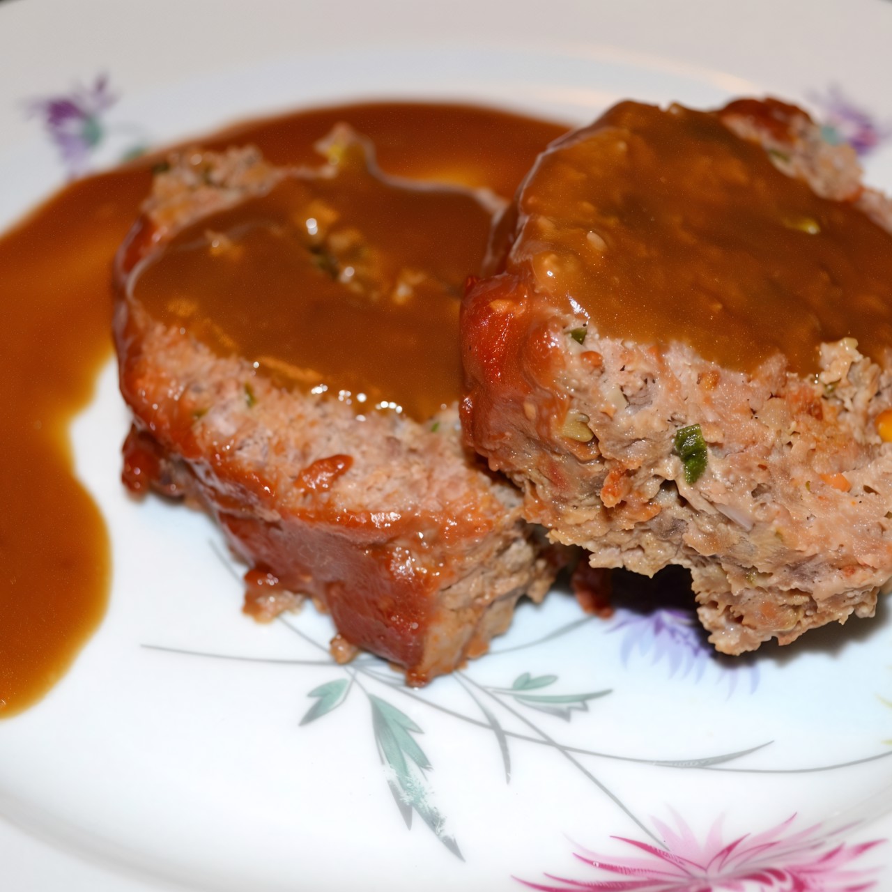 Мясной хлеб (meatloaf) с подливом