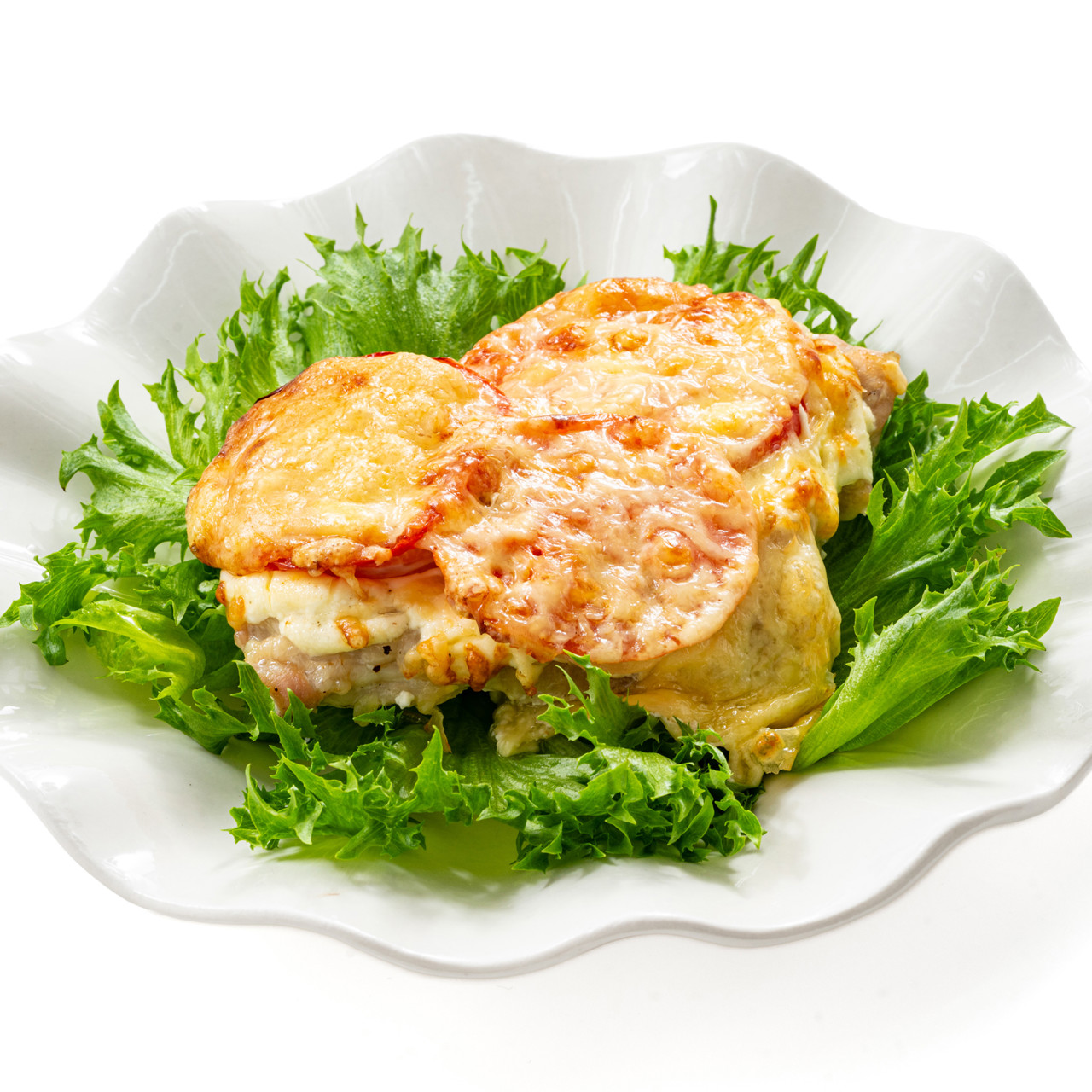 Мясо по-французски с помидорами в духовке