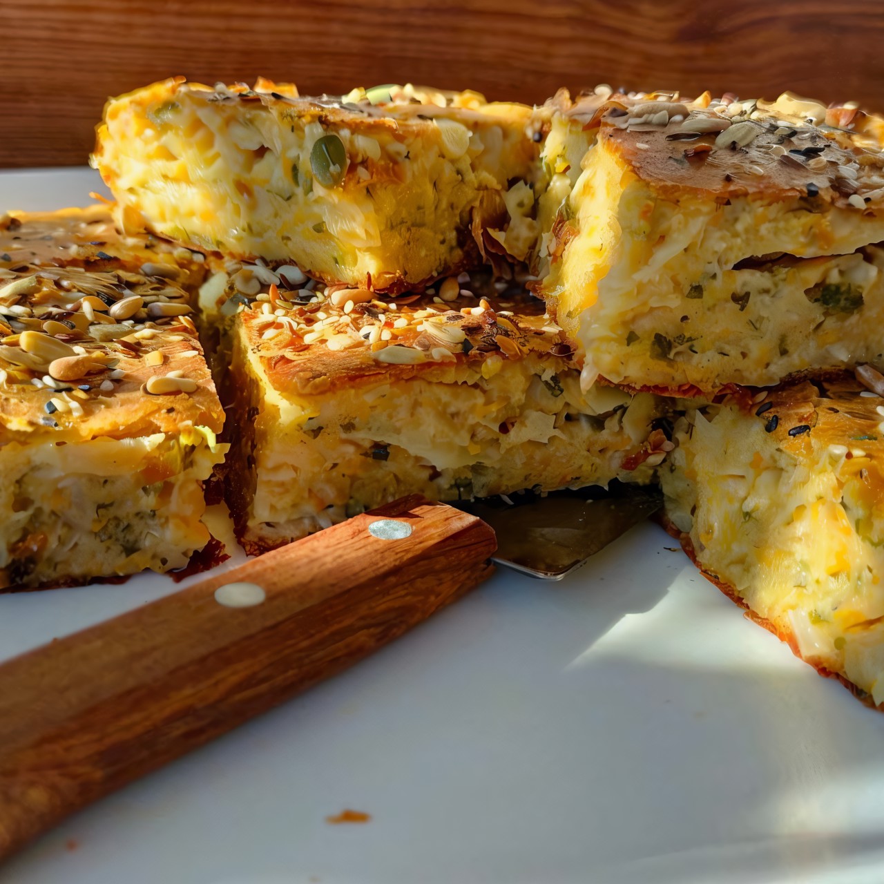 Наливной пирог с капустой