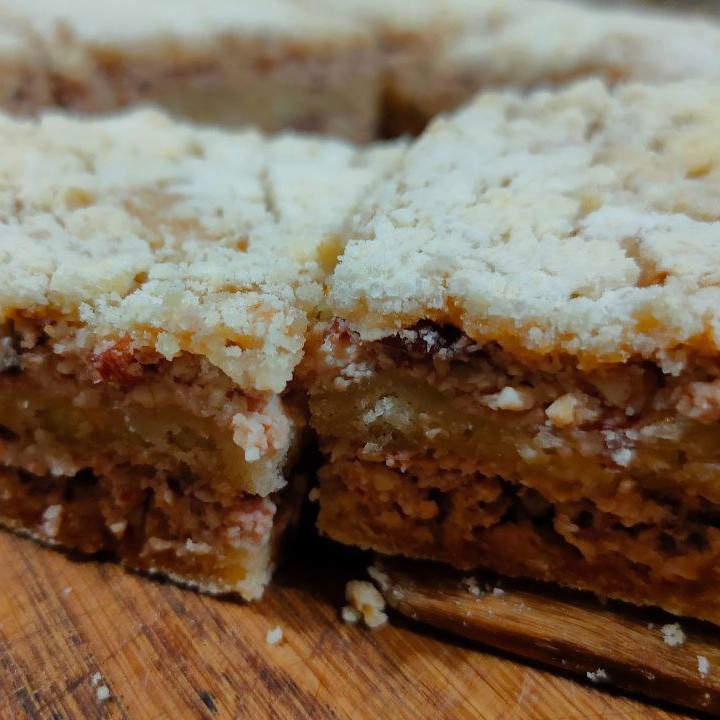 Насыпной творожно-ягодный пирог