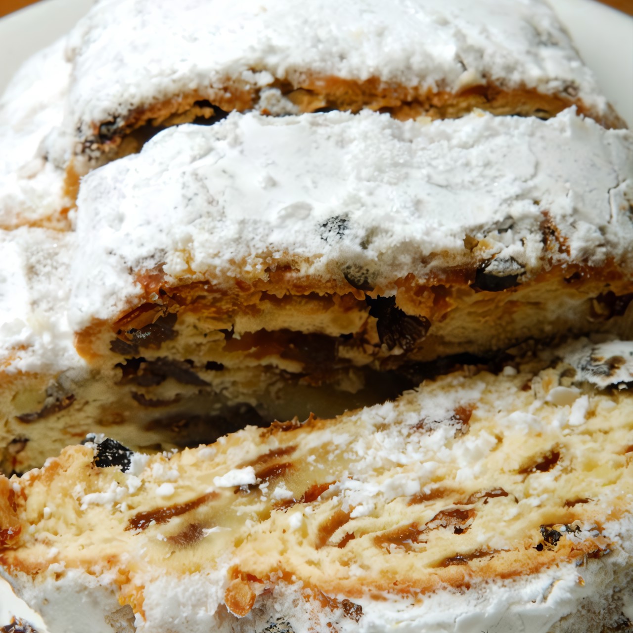 Немецкий рождественский штоллен с изюмом