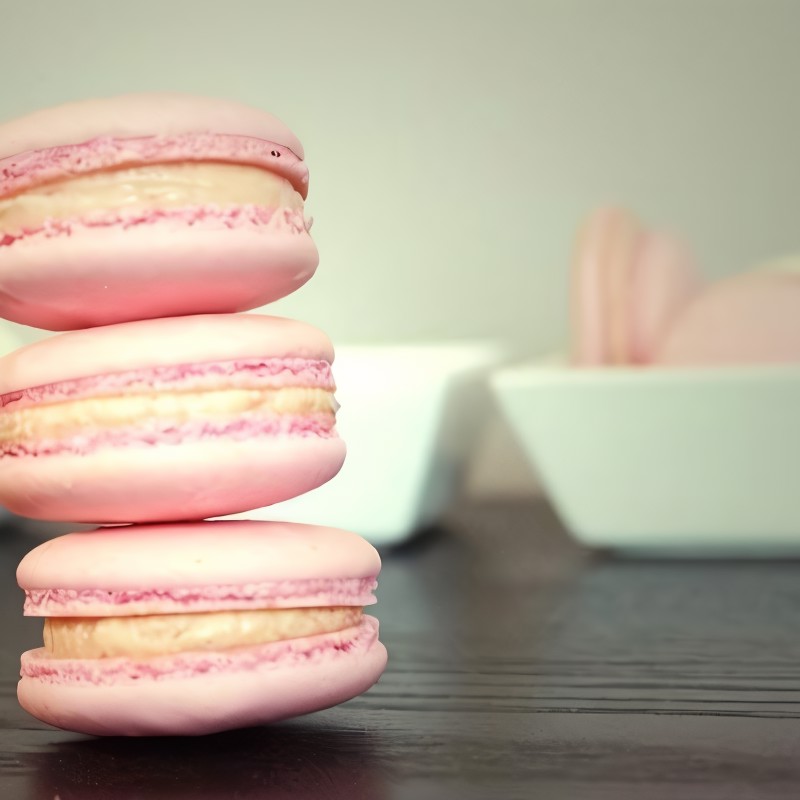 Нежнейшее французское миндальное печенье макароны ягодной начинкой