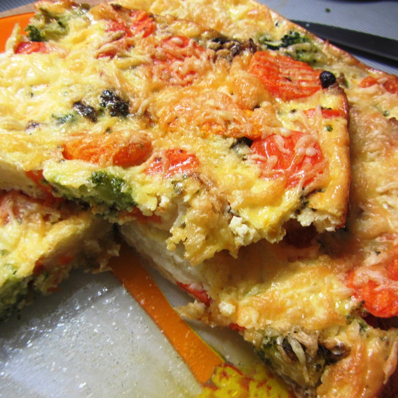 Низкокалорийная овощная запеканка с цветной капустой и брокколи