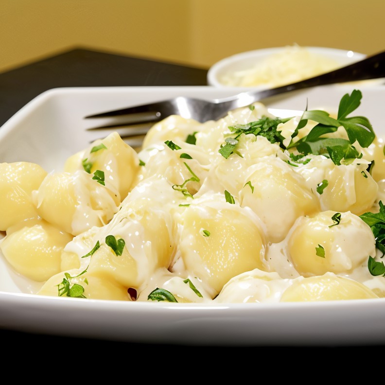 Ньокки со сливками и трюфельным маслом