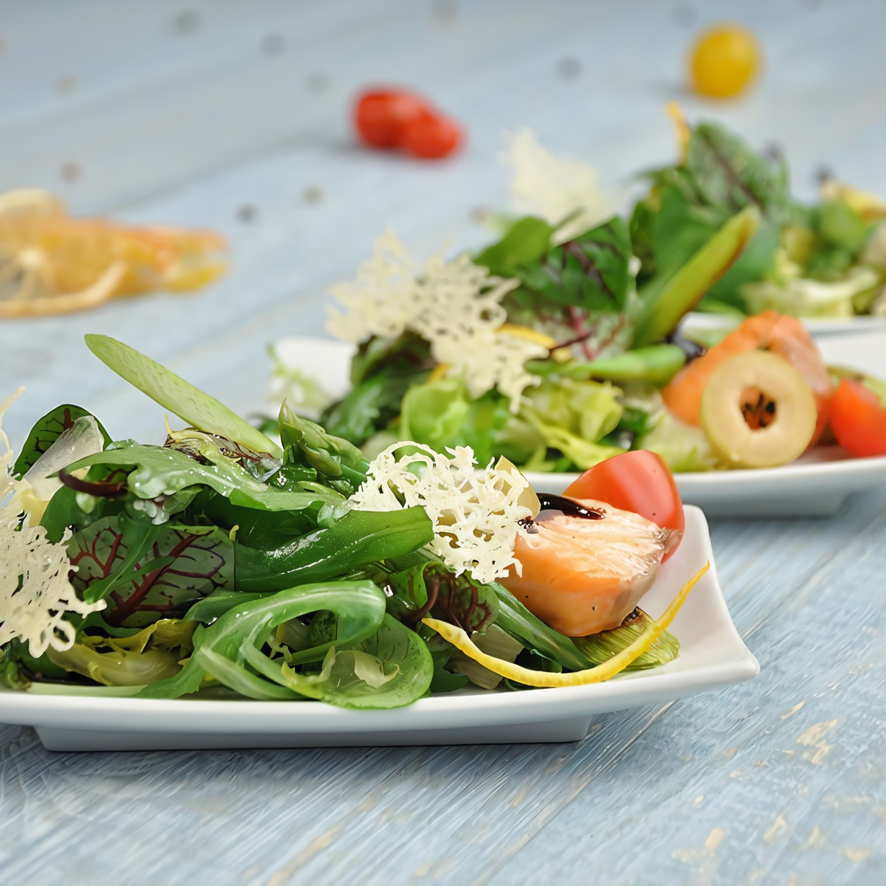 Норвежский салат с семгой