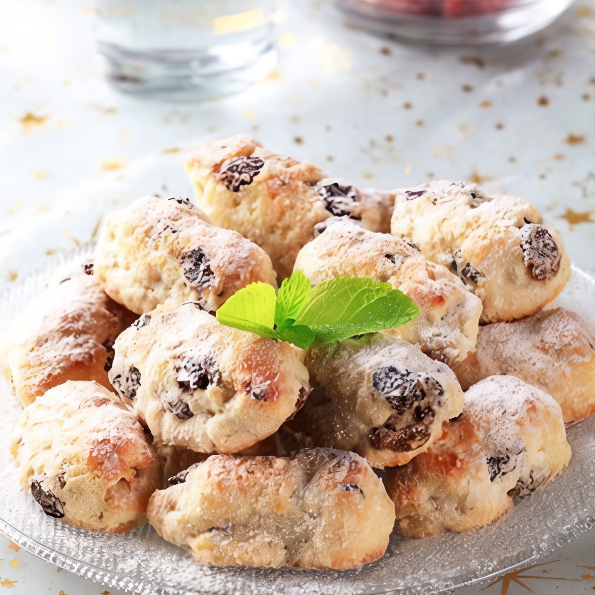 Новогоднее печенье с ананасами и вишней