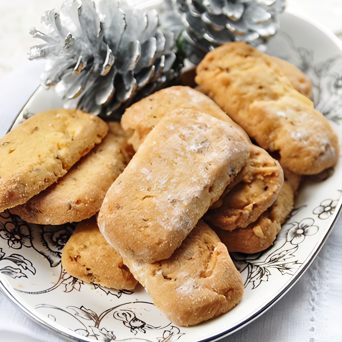 Новогоднее печенье с кедровыми орешками и розмарином