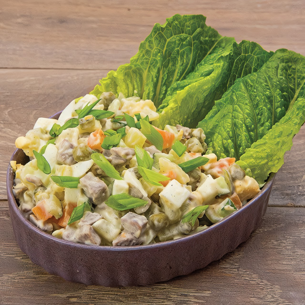 Новогодний советский «Оливье» с говядиной