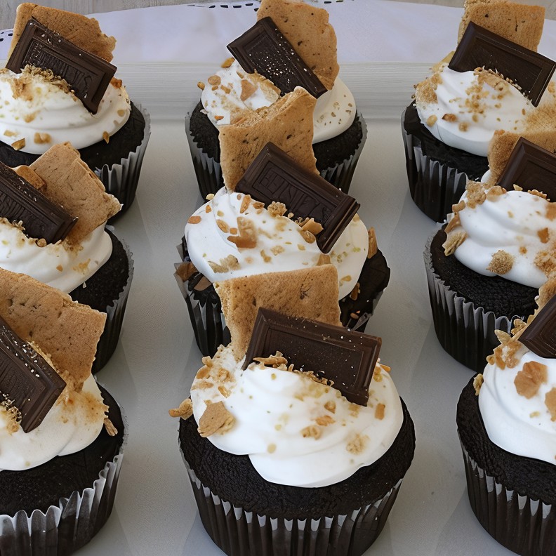 Очень шоколадные кексы со сметанным кремом