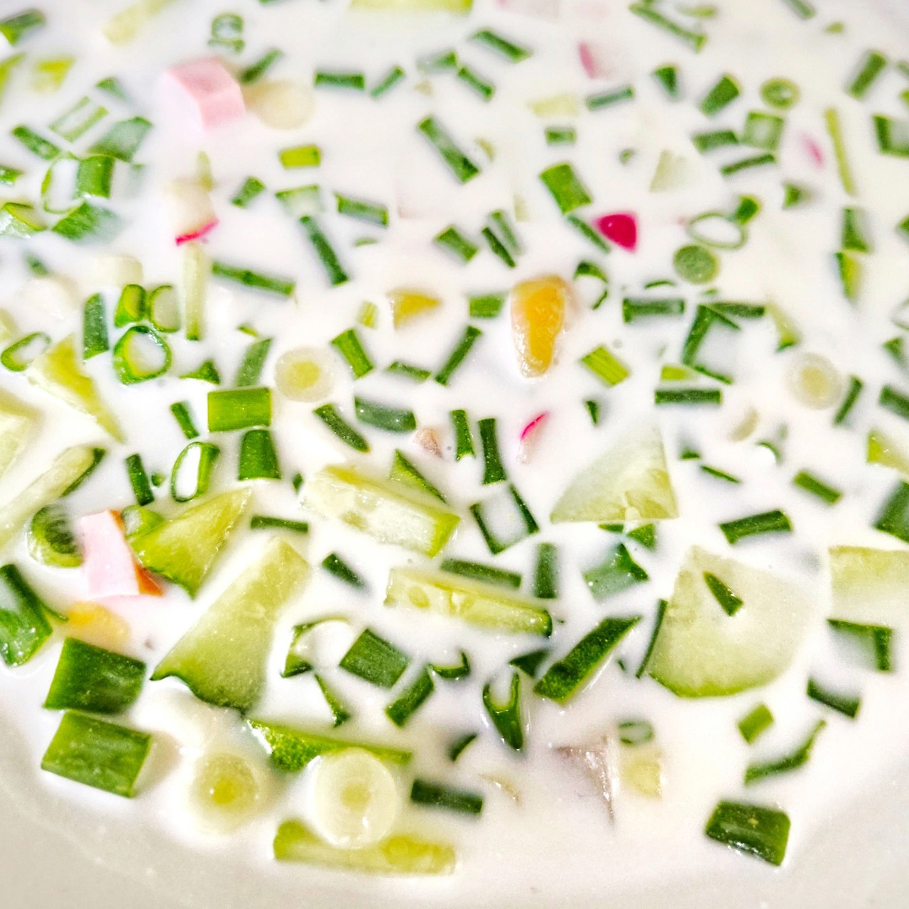 Окрошка на сметане