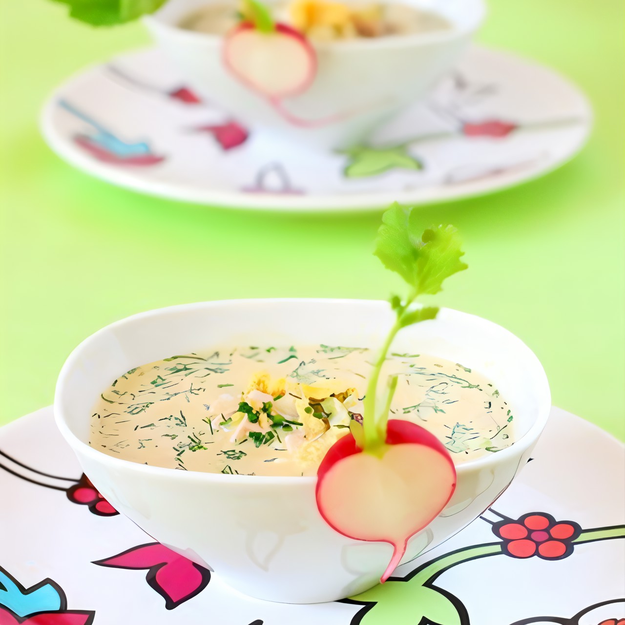 Окрошка с крабовыми палочками