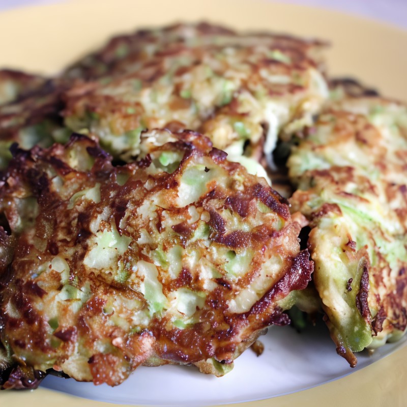 Оладьи из цукини со сметаной и мускатным орехом