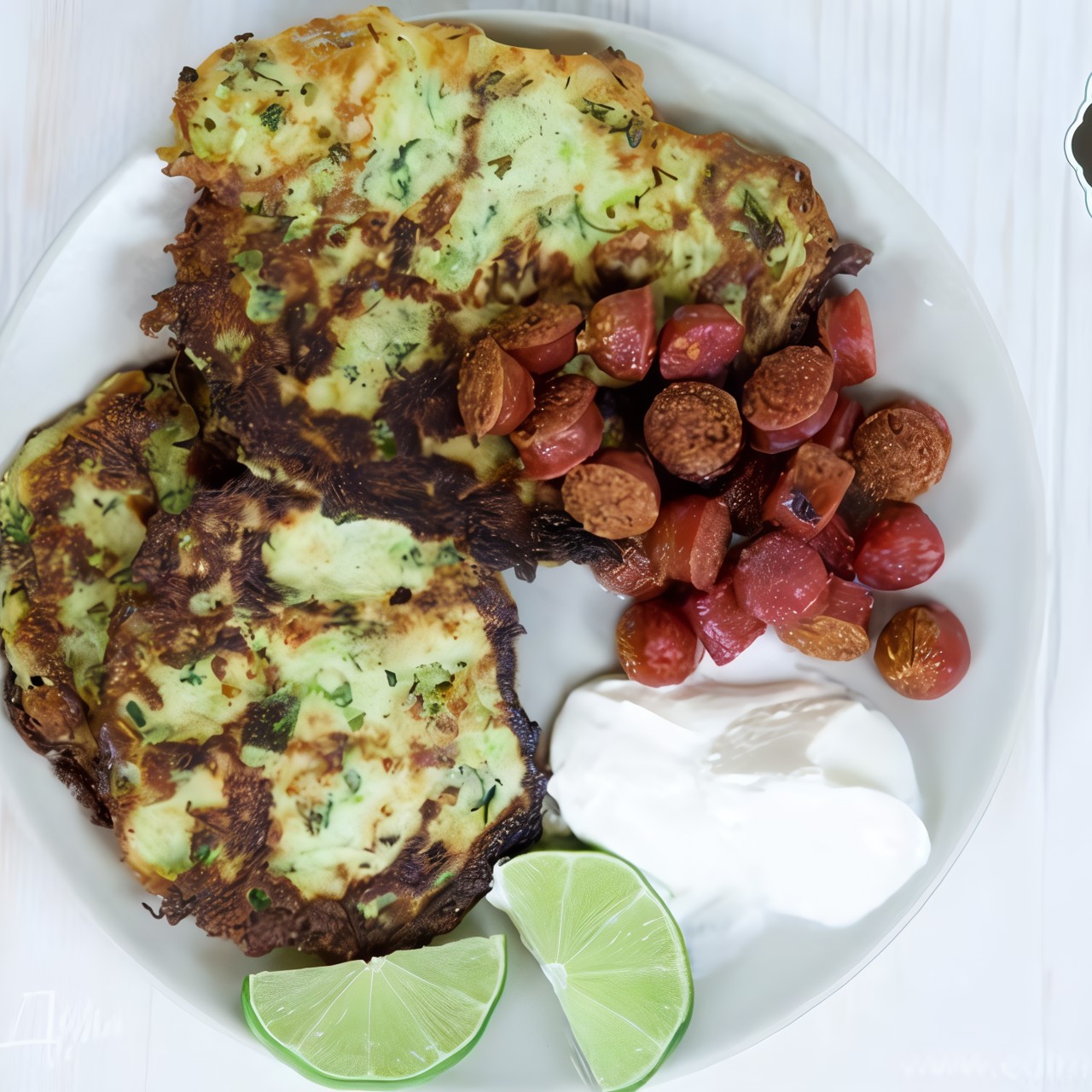 Оладьи из кабачка с адыгейским сыром