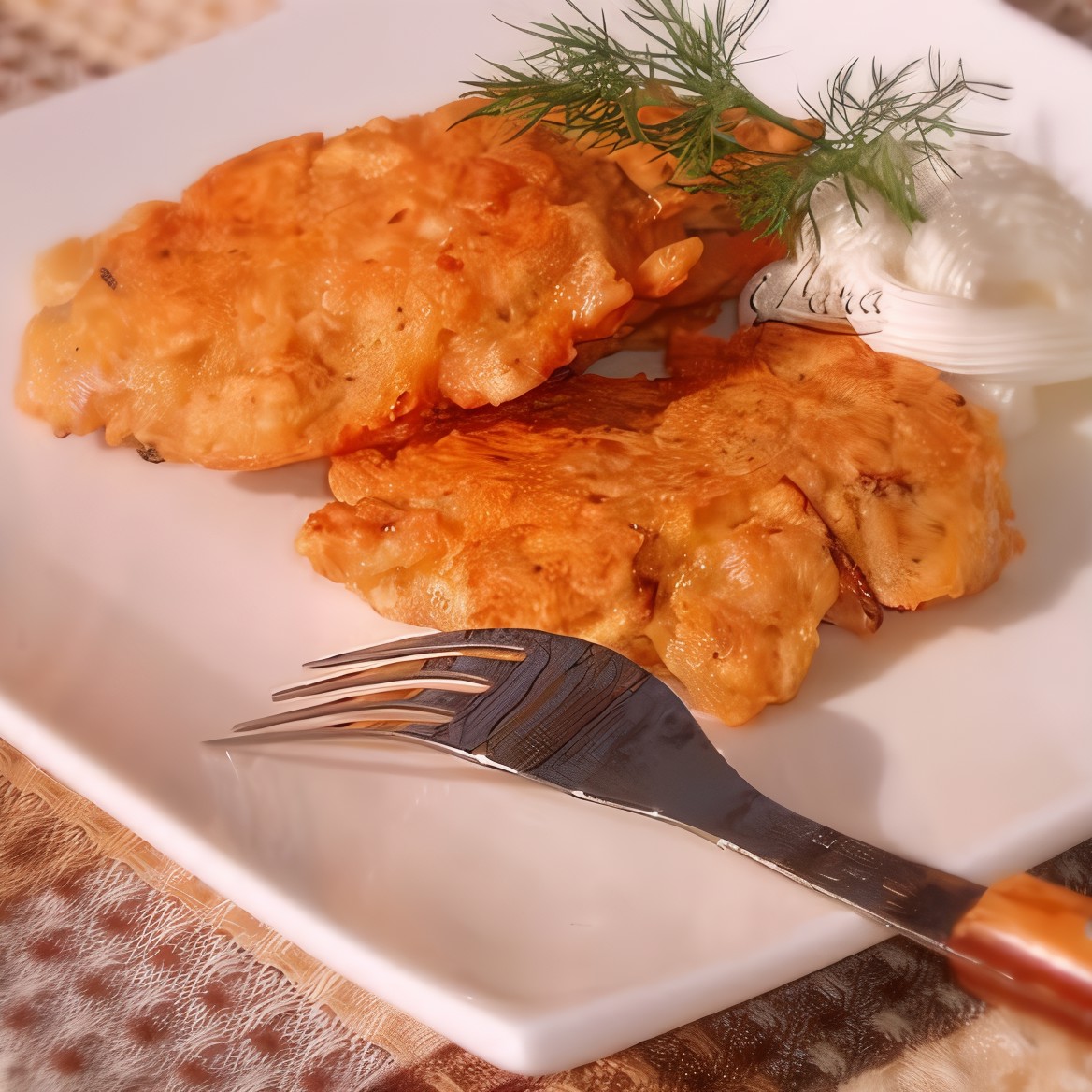 Оладьи из мацы с сыром чеддер