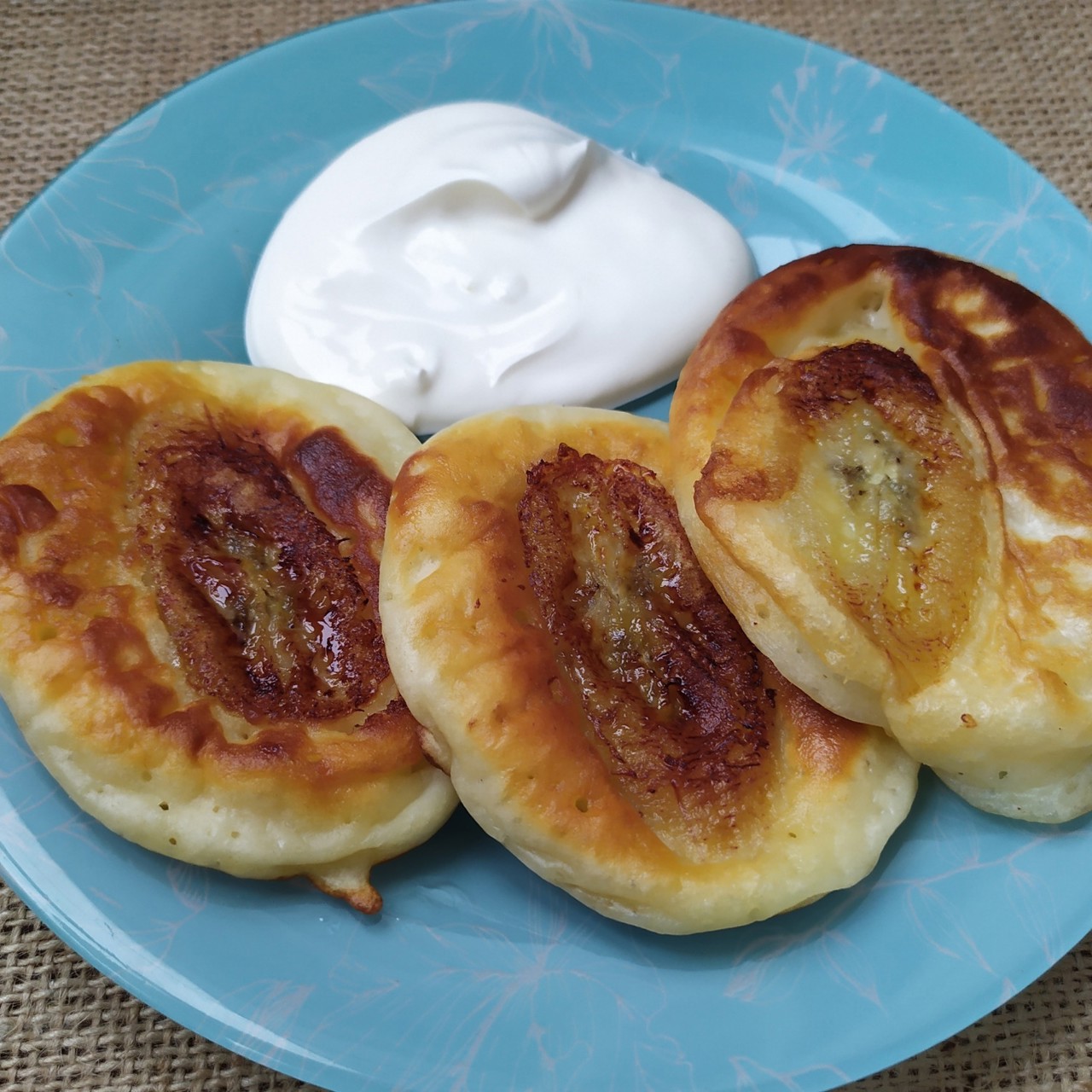 Оладьи с бананом