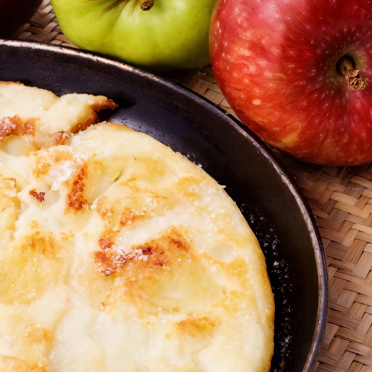 Оладьи с яблоками по-немецки